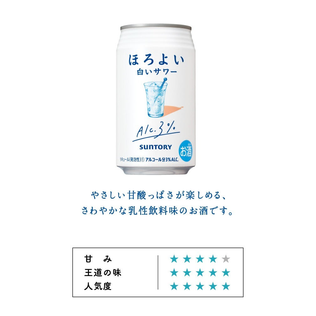 Assorted Suntory Horoyoi Chu-Hi Beer 350ml 3% Grape Umeshu Salty White Grape Cream Soda Lemond Mikan Yuzu Lemon
