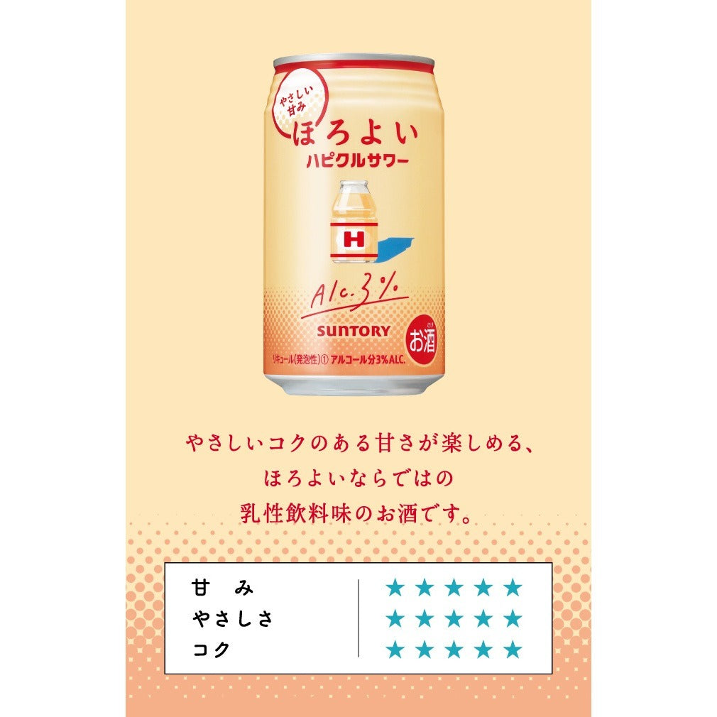 Assorted Suntory Horoyoi Chu-Hi Beer 350ml 3% Grape Umeshu Salty White Grape Cream Soda Lemond Mikan Yuzu Lemon
