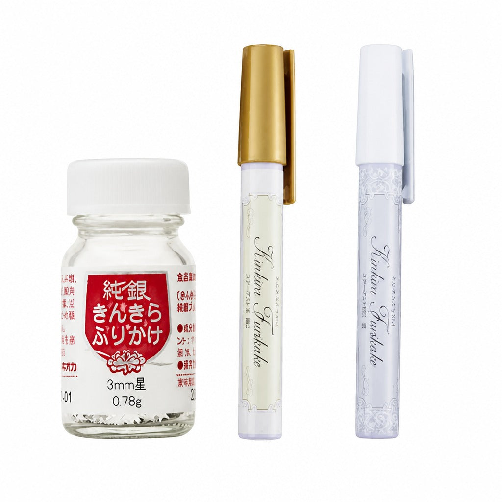 Tsukioka Edible Gold & Silver Decoration Collection – 24K Gold Powder / Silver Flakes