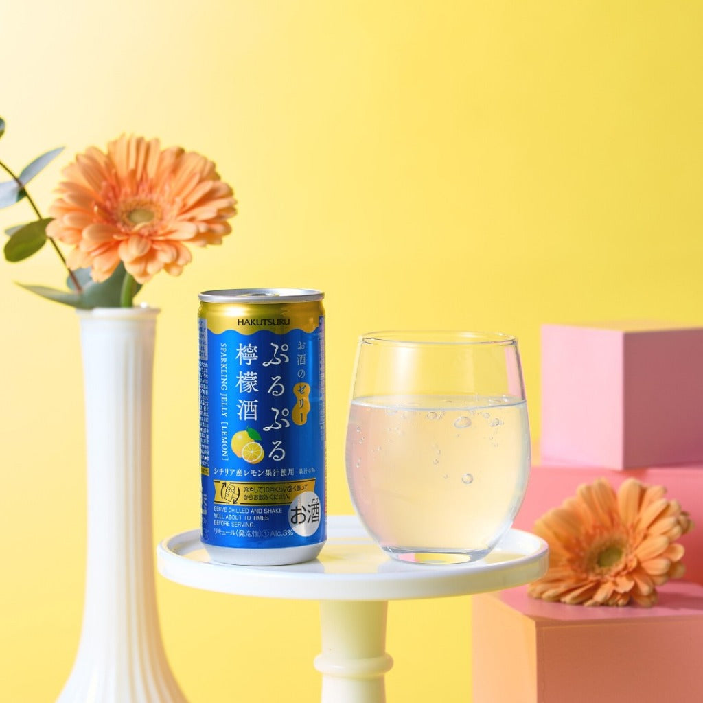 Hakutsuru Puru Puru Sparkling Jelly Sake 190ml 3%Peach Plum Apple Mango Can Japan Import