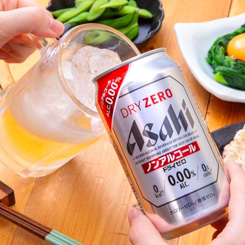 Asahi Dry Zero Non-Alcoholic Beer 350 ML 0% Can 6 CANS