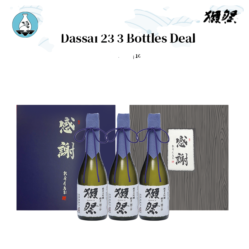 [3 Bottles Deal] Dassai 23 Junmai Daiginjo Sake 720ml 16%