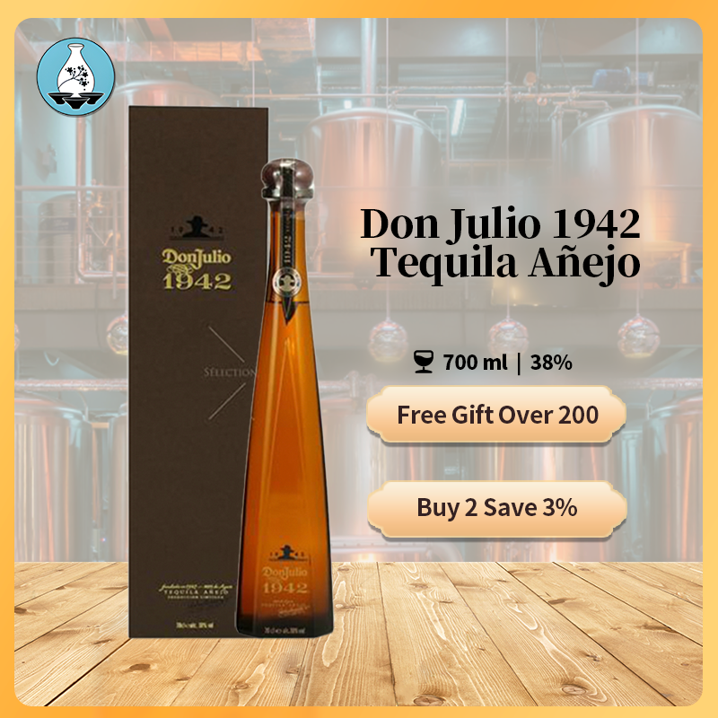 Don Julio 1942 Tequila Añejo 100% Agave in Giftbox 700ml 38%唐胡里奥1942年龙舌兰酒100%龙舌兰礼盒装