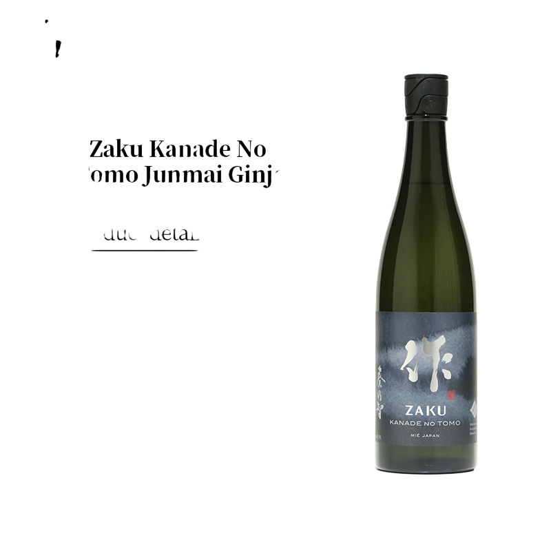 Zaku Kanade No Tomo Junmai Ginjo Japanese Sake 750ml 15%