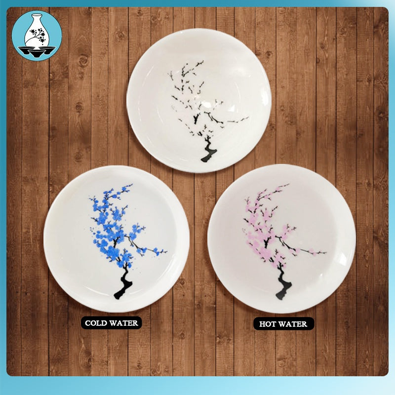 Cold&Hot Temperature Two-way Color Changing Sakura Sake Cup