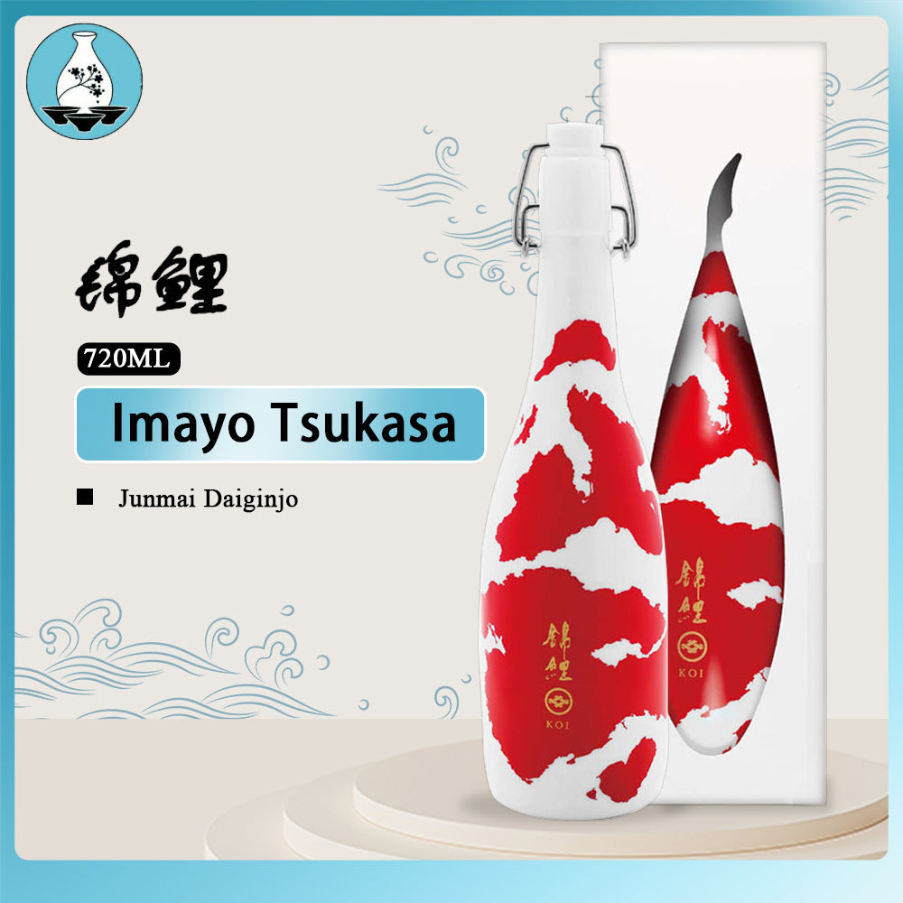 Imayo Tsukasa Koi Junmai Daiginjo Genshu Kinkoi Pure Rice Sake Malt Sake with Gift Box 720ml 17%
